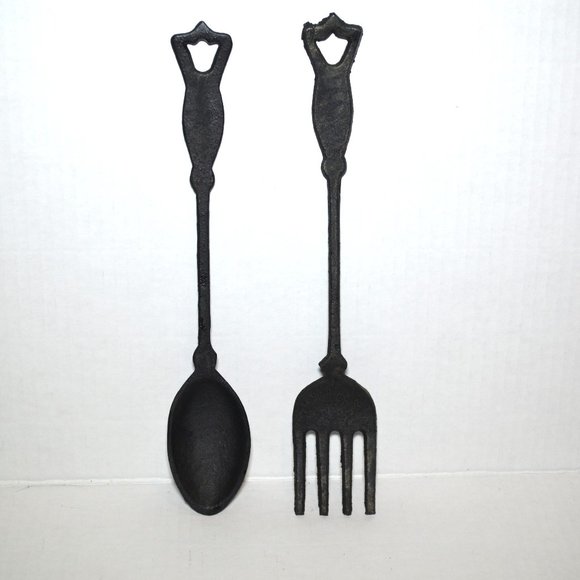 Black Cast Iron Hanging Kitchen Decor Set Complete Set Ready To Use - Picture 3 of 4
